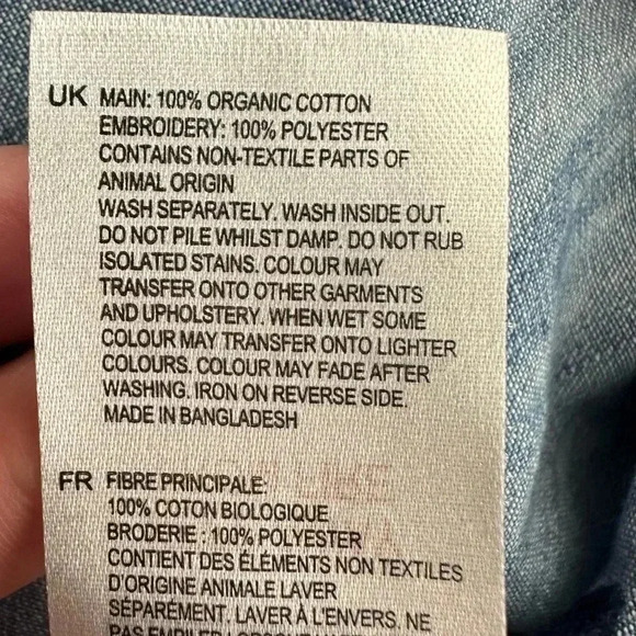 White Stuff EVA EMBROIDERED DENIM TUNIC Women’s Size 6 EUC - Picture 6 of 9